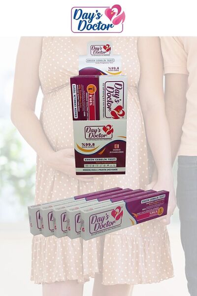 DAY''S DOCTOR Erken Hızlı Gebelik-hamilelik Testi | Day's Doctor | Pratik | Hijyenik | %99,8 | 5 Adet