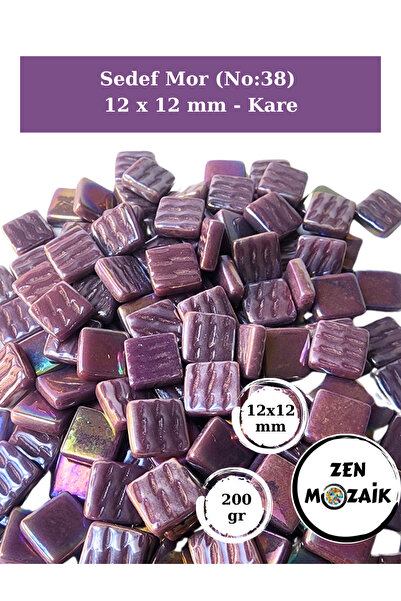 Zen Mozaik Sanatsal Mozaik Çalışmalarınız için 12x 12 mm Kare - Sedefli  Cam ...