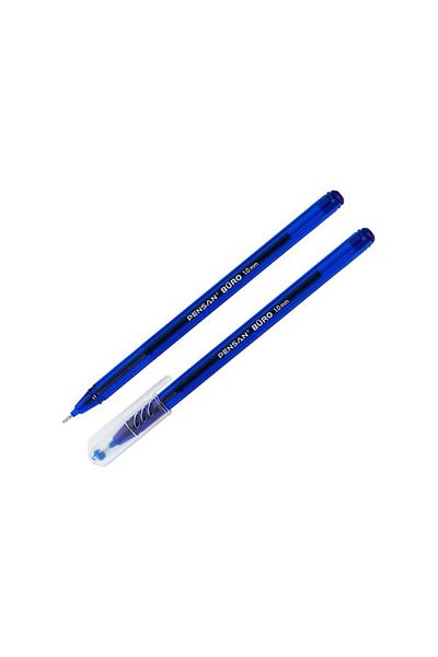 Pensan 1 mm Blue Ballpoint Pen for Office - 5 Pieces