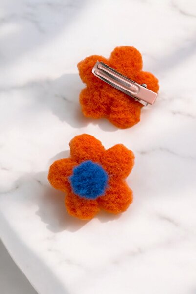 MUTENA 2 bucăți de agrafe moale de pluș cu model de flori - set de 2 agrafe c...