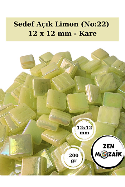 Zen Mozaik Sanatsal Mozaik Çalışmalarınız için 12x 12 mm Kare - Sedefli  Cam ...