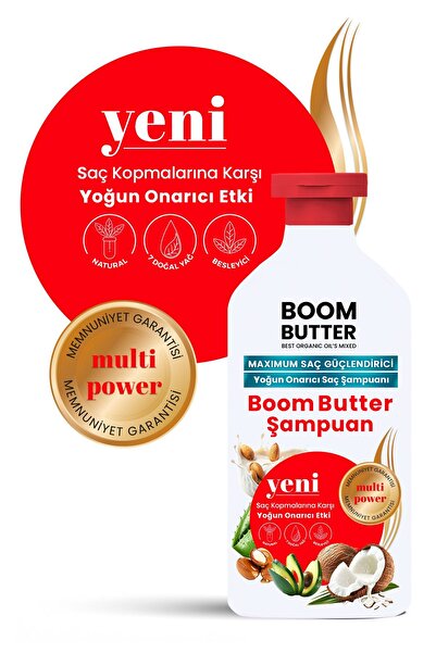 BOOM BUTTER 7 Yağ İçeren Dökülme Önleyici ve Hızlı Uzama Şampuanı 400 ml