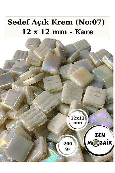 Zen Mozaik Sanatsal Mozaik Çalışmalarınız için 12x 12 mm Kare - Sedefli  Cam ...
