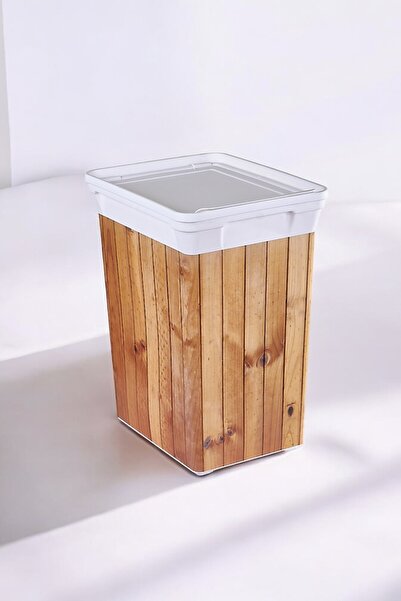 QUTU Trashbin Wood 10 L Trash Can