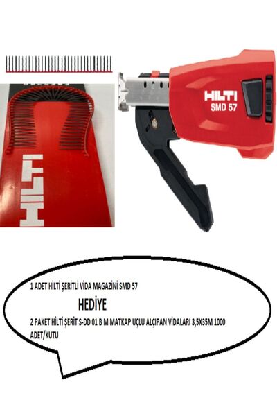 Hilti Şeritlivida Magazini Smd57+ 2 Kutu Şerit Matkap Uçlu Alçıpan Vidaları3,...