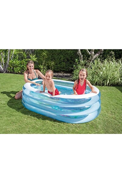 Intex Şeffaf Oval Şişme Havuz
