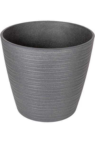 Herdekora Plastik Saksı, Oval, İç ve Dış Mekan, Antrasit Gri, Küçük Boy - 28x...