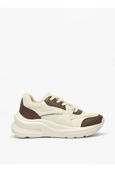 Flora Bella by Shoexpress Flora Bella Panelled Sneakers with Lace-Up Closure