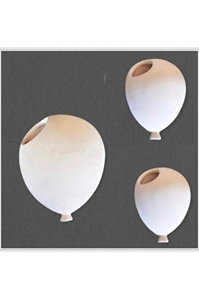 Dikenlitel Balon Saksı Ham Obje (2 BÜYÜK 2 KÜÇÜK EBAT)