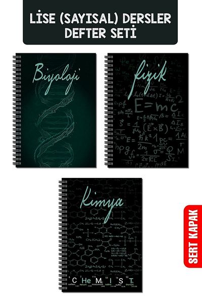 Copyrite Set de caiete pentru școală numerică de liceu de 70 de coli - 18x25cm copertă rigidă, cu spirală
