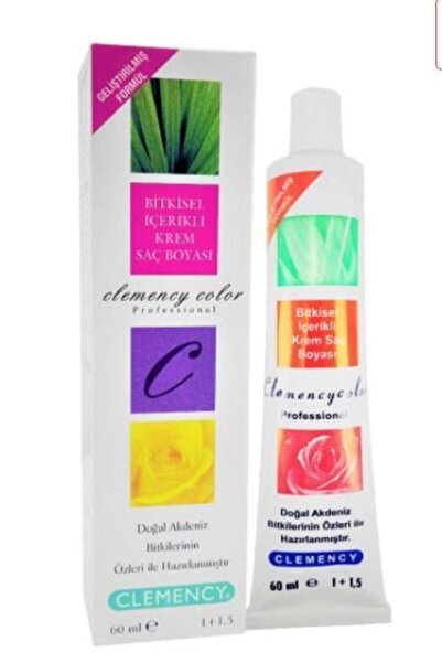 Clemency Bitkisel Içerikli Tüp Saç Boya 8.00 Yoğun Açık Kumral 30 Volume %9 O...