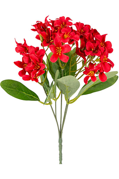 Herdekora باقة زهور النرجس البري الاصطناعية حمراء 30 سم