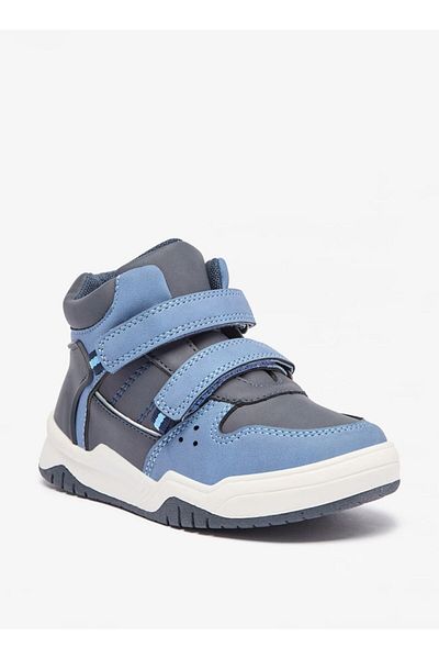 LBL by Shoexpress Panelled High Cut Sneakers with Hook and Loop Closure