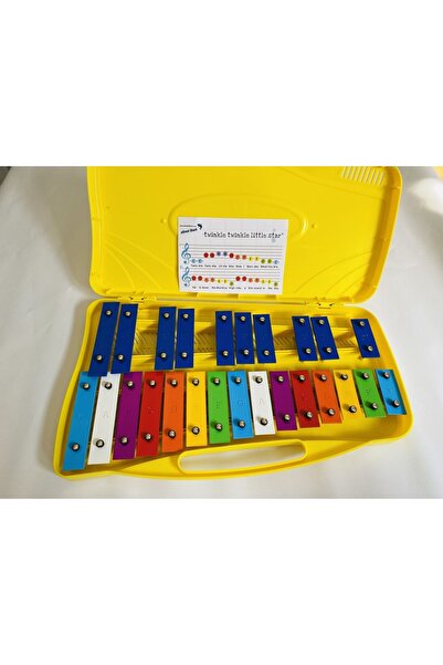 GMC MUSIC STORE GMC Sarı Çantalı 25 Tuşlu Metalofon + 2 Adet Malet Dahil