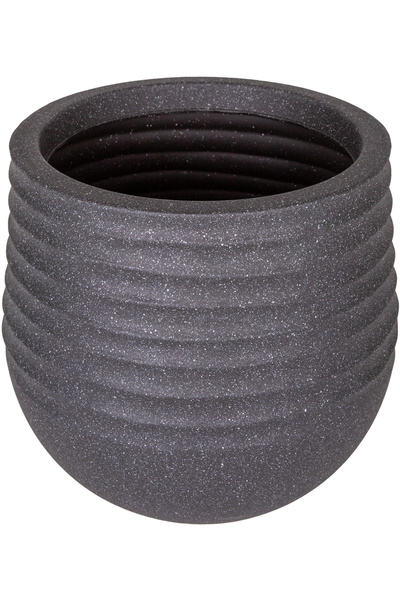 Herdekora Oval İç ve Dış Mekan Saksı Siyah Küçük Boy 30x30x27,5 Cm.