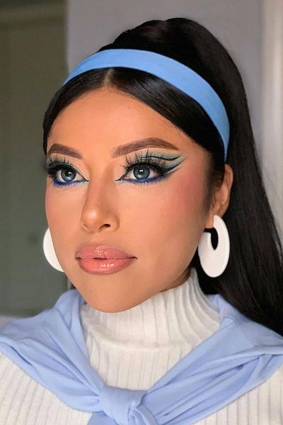 TAKIŞTIR رباط شعر متوسط اللون باللون الأزرق