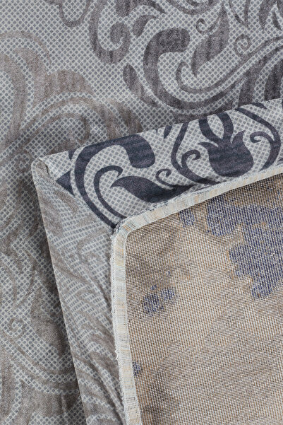 RENKLİBUTİK Modern Patterned Velvet Carpet Cover - Elastic and Non-Slip, Washable, 6 M2