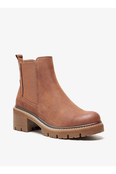 Lee Cooper Women's Solid Slip On Ankle Boots with Zip Closure