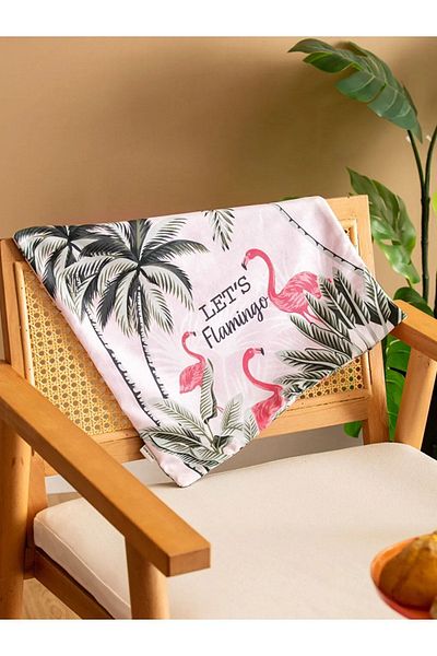 LC Waikiki 45x45 Cm Husă de pernă cu imprimeu Flamingo