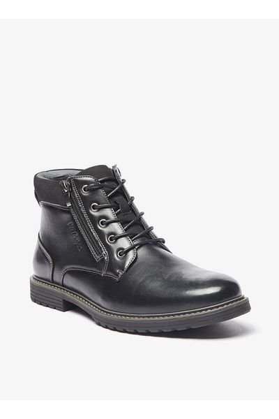 Lee Cooper Men's Solid Chukka Boots with Zip Closure