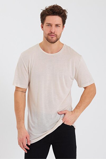 QUHOX Tricou oversize pentru bărbați Stone