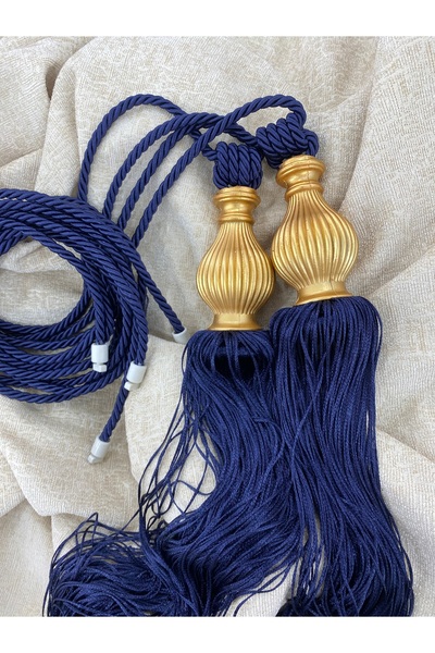 beatiful Tulle and Fund Binding Accessory Ceiling Navy Blue Kukasi Gold Tasse...
