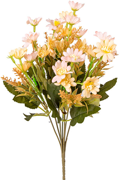 Herdekora Yapay Çiçek Papatya Demet Sarı-Pembe 35 Cm.