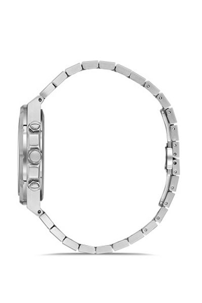 FERRO Men's Wristwatch - Quartz, Steel Grey Black, Dial Function, 42 mm