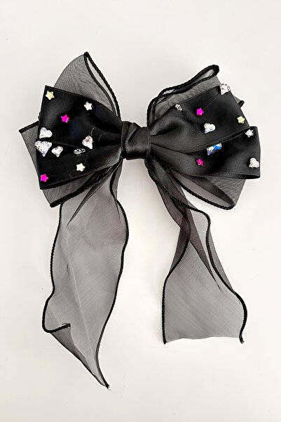 New Obsessions Loretta Luxury Satin Bow - Tulle and Crystal Stone Detailed Buckle