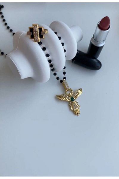 zeynep 60cm Steel Phoenix Necklace