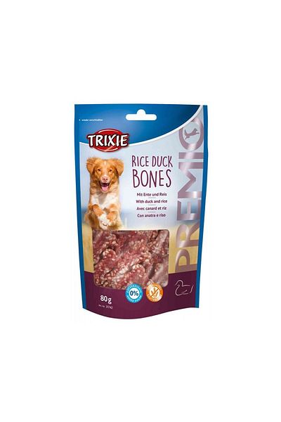 Trixie Premio Rice Duck Bones Dog Treat, 80g