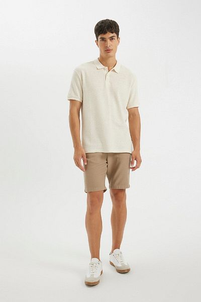 DeFacto Kurzärmliges Krepp-Poloshirt mit normaler Passform C4149AX24SM