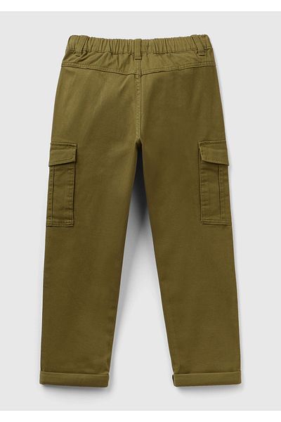 United Colors of Benetton Khaki Boy's Trousers - Side Pocket Detail