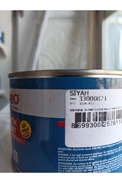 CUBO Demir Ve Metal Boyası Siyah Renk