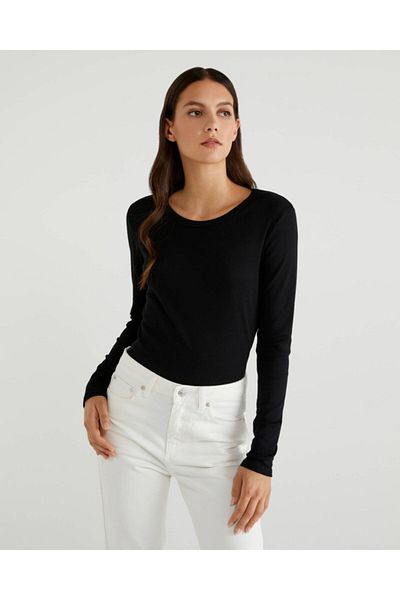 United Colors of Benetton Μακρυμάνικο μπλουζάκι Benetton Basic - Crew Neck