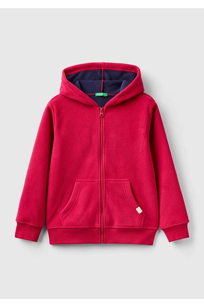United Colors of Benetton Boy's Fuchsia Label Detailed Sweatshirt