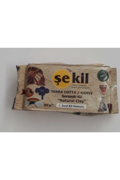 Şekil Seramik Kil Hamuru Kahve 500 gr 1 Ad ( Kırtasiye )