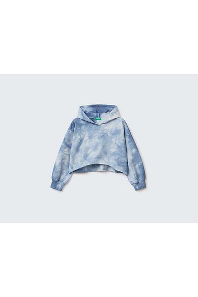 United Colors of Benetton Rotes Batik-Sweatshirt für Mädchen