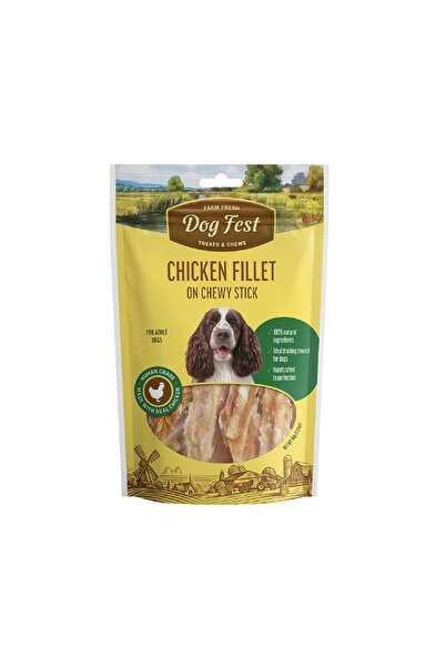 Dog Fest فيليه دجاج على عصا مطاطية، 90 جرام