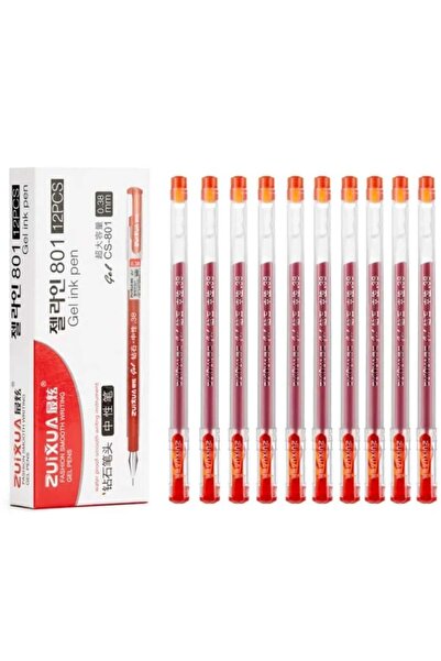 zuixua Jel Kalem Kırmızı 0.38mm 12 Adet