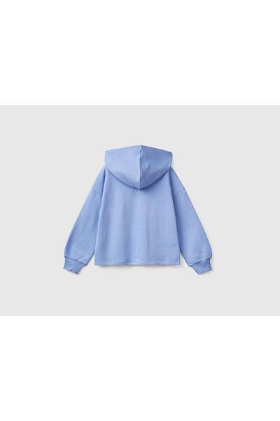 United Colors of Benetton Girl's Lilac Benetton Written Sweatshirt