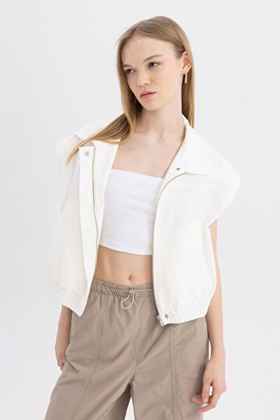 DeFacto Gabardine Regular Fit Vest - Zippered, Coool C0907Ax24Sm