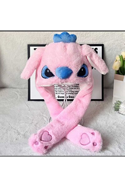 Meyra Accessories ışıklı kulakları oynar şapka cinnamoroll stitch tavşan hediyeliik rengarenk yumuşacık şapka modeller