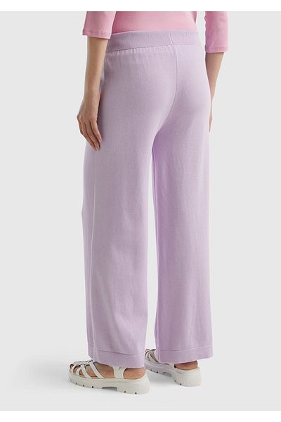 United Colors of Benetton Lilac Koton Wide Leg Knitwear Women's Trousers