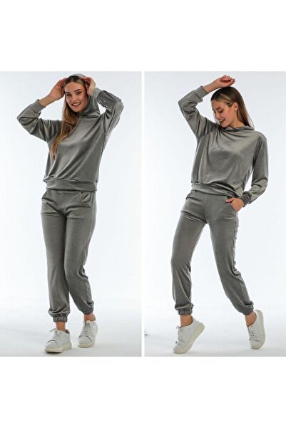 CİXAPLE Velvet Hooded Double Suit Set