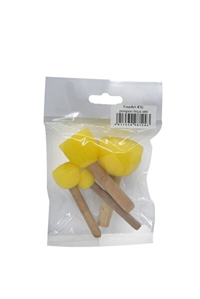 Genel Markalar 4'lü Ponpon Fırça Seti - Ekonomik Kaliteli