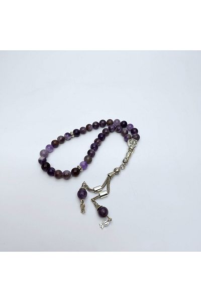 Yüksel Boncuk Natural Amethyst Stone Rosary