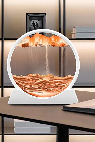 TechnoStation Ofis Masa Üstü Ev Dekoratif Kum Saati Hareketli Yuvarlak Biblo ...