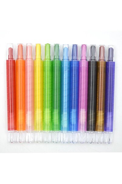 FixPoint Çevirmeli Mum Boya 12 Renk (P-2144)