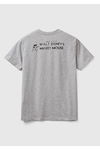 0-12 Benetton Grau bedrucktes T-Shirt